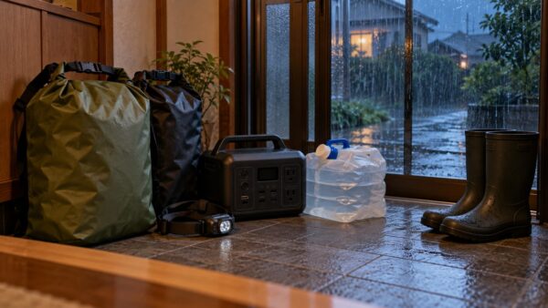冠水・水害から逃げるとき、家にあるキャンプ道具でできること｜警戒レベル別の動き方と持ち物