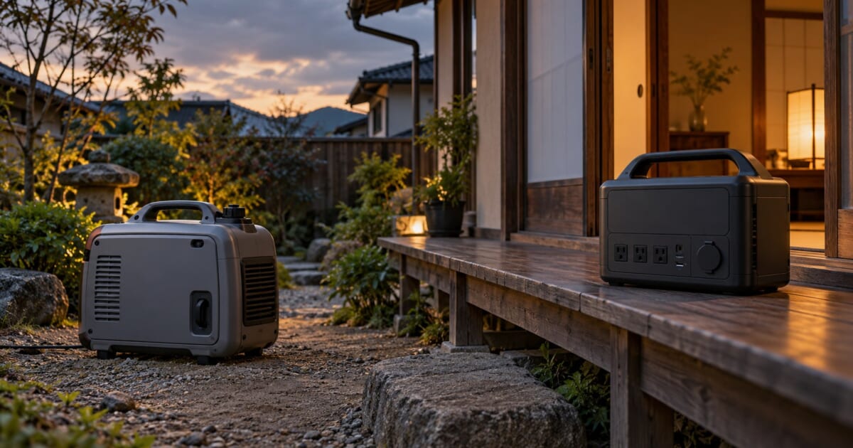 災害時の発電機おすすめ｜家庭用の選び方とポータブル電源との比較【2026年】